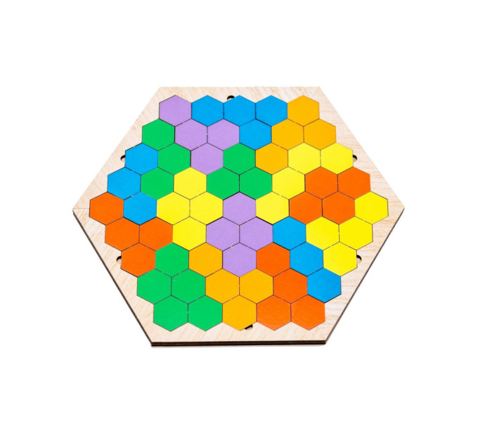 Настольная развивающая игра-пазл "Шестиугольник" Арт-22079, 20 элементов