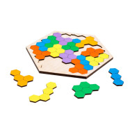 Настольная развивающая игра-пазл "Шестиугольник" Арт-22079, 20 элементов