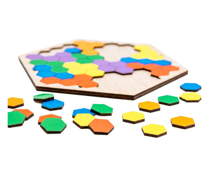 Настольная развивающая игра-пазл "Шестиугольник" Арт-22079, 20 элементов