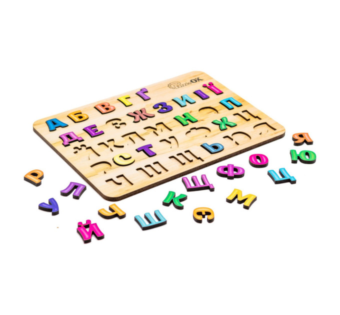 Розвиваюча дерев'яна іграшка "Абетка" Арт-11229, 33 елементи A4