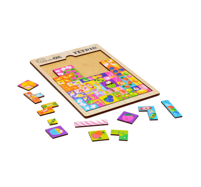 Развивающая деревянная игрушка "Тетрис Сладости" Puz-22923