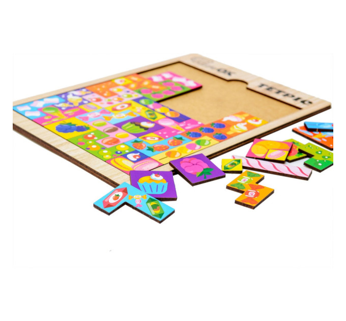 Развивающая деревянная игрушка "Тетрис Сладости" Puz-22923