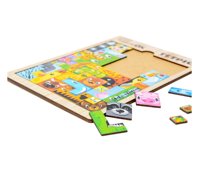 Развивающая деревянная игрушка "Тетрис Животные" Puz-22924