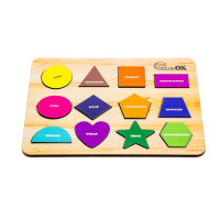 Развивающая деревянная игрушка "Фигуры" Арт-11231, 12 элементов