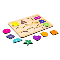 Развивающая деревянная игрушка "Фигуры" Арт-11231, 12 элементов