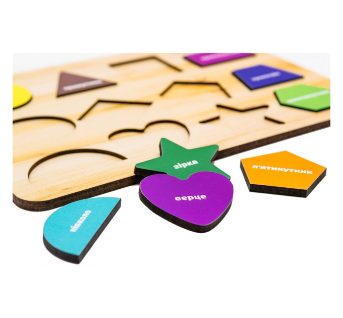 Развивающая деревянная игрушка "Фигуры" Арт-11231, 12 элементов