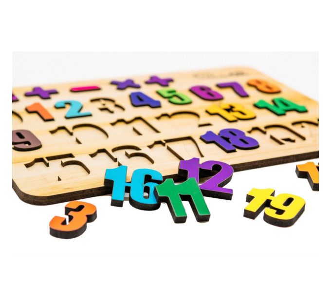 Развивающая деревянная игрушка "Цифры" Арт-11230, 27 элементов