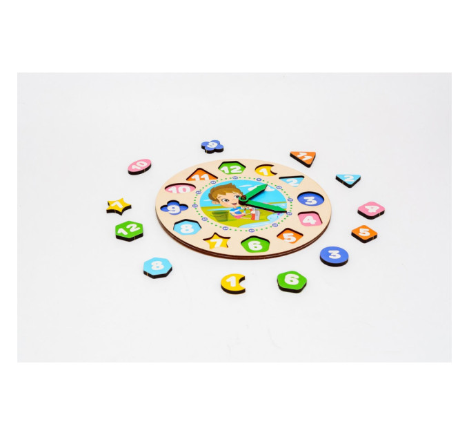 Деревянный сортер "Часы" Puz-22935 для мальчиков