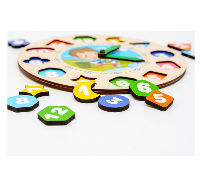 Деревянный сортер "Часы" Puz-22935 для мальчиков