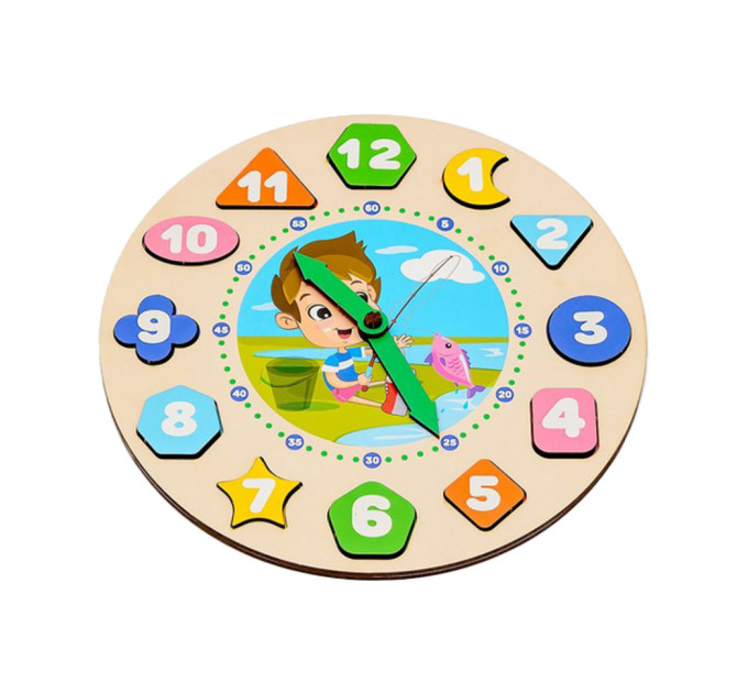 Деревянный сортер "Часы" Puz-22935 для мальчиков