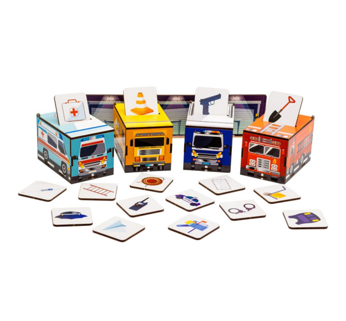 Детский Сортер Монтессори "Машинки" Puz-87873