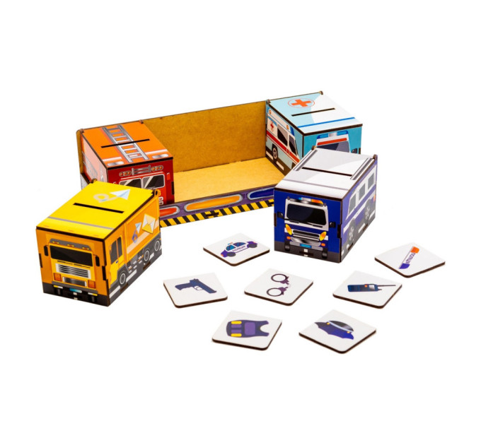 Детский Сортер Монтессори "Машинки" Puz-87873