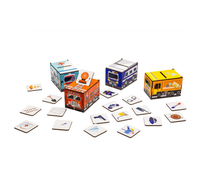 Детский Сортер Монтессори "Машинки" Puz-87873