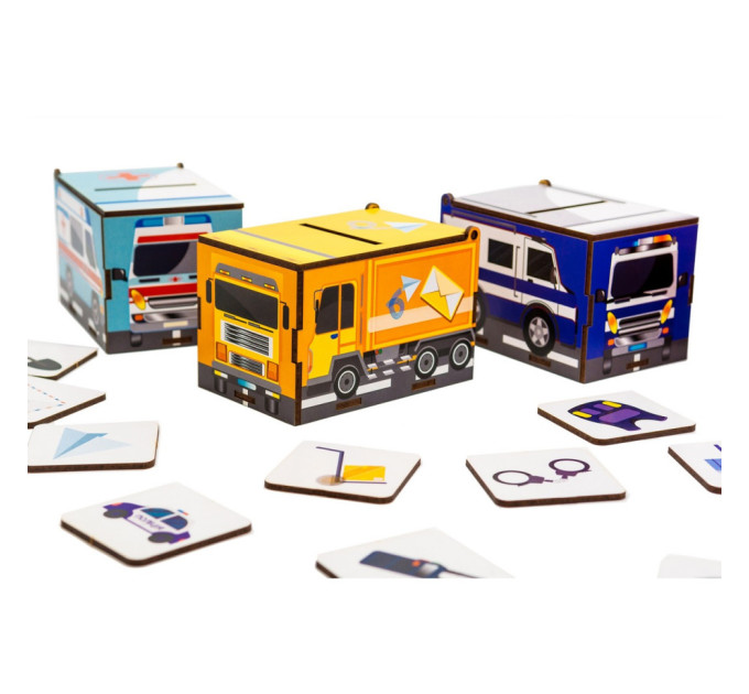 Детский Сортер Монтессори "Машинки" Puz-87873