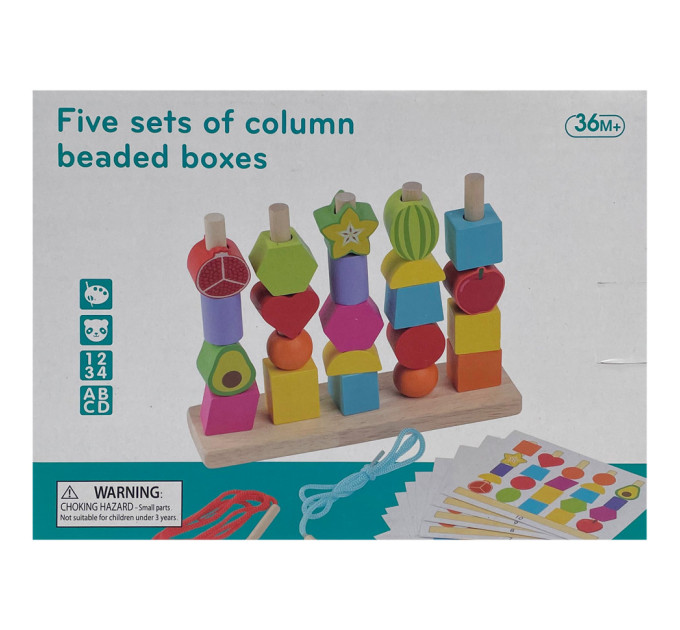 Детская деревянная игрушка "Пирамидка-Геометрические фигуры" C15020