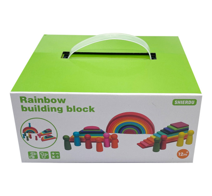 Детская деревянная игрушка сортер 4 в 1 "Радуга" C15016