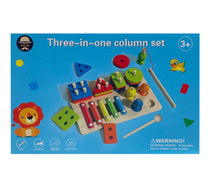 Детская деревянная игрушка "Рыбалка-Ксилофон" C15006 магнитная