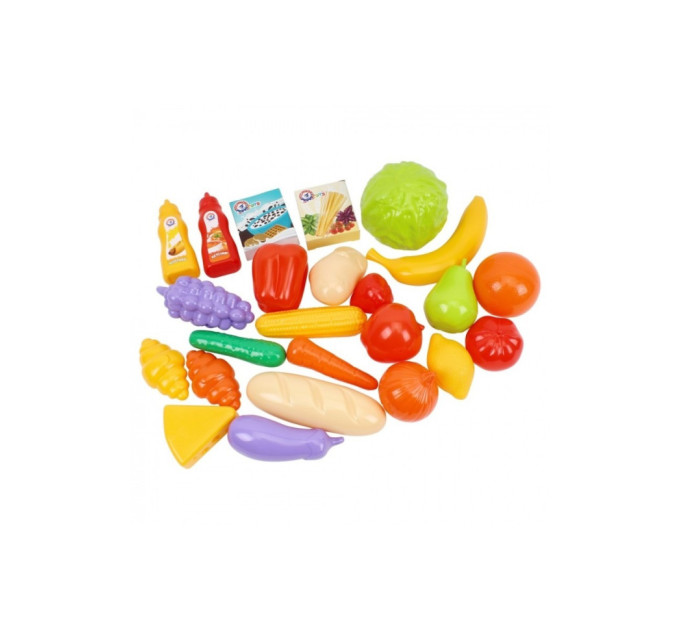 Ігровий дитячий набір "Маркет" 0730TXK прилавок з полицями, кошик, різні продукти