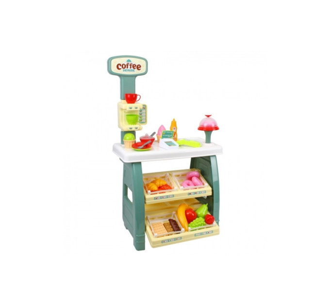 Игровой детский набор "Кофейня" 9765TXK прилавок с полками, игрушечные сладости