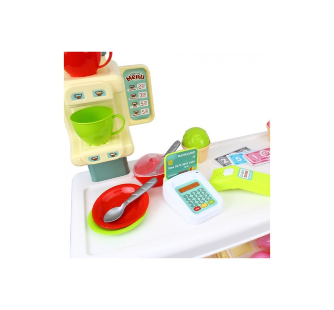 Игровой детский набор "Кофейня" 9765TXK прилавок с полками, игрушечные сладости