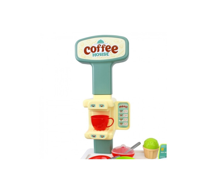 Игровой детский набор "Кофейня" 9765TXK прилавок с полками, игрушечные сладости