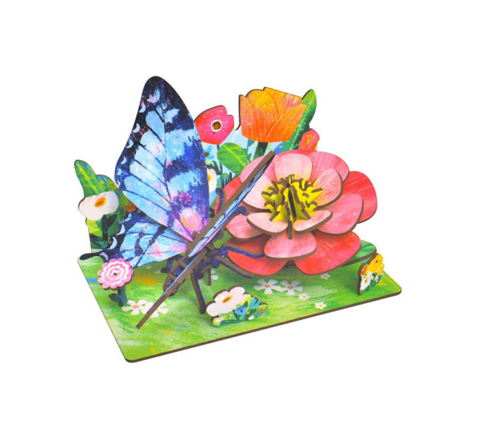 Деревянный пазл 3D "Butterfly" 68041W 55 деталей