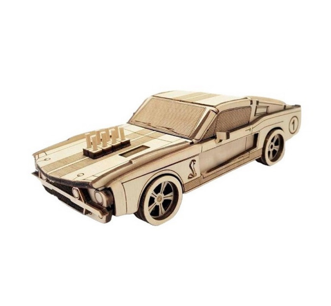 Деревянный конструктор Золотая Серия автомобиль "Mustang" BB2musta