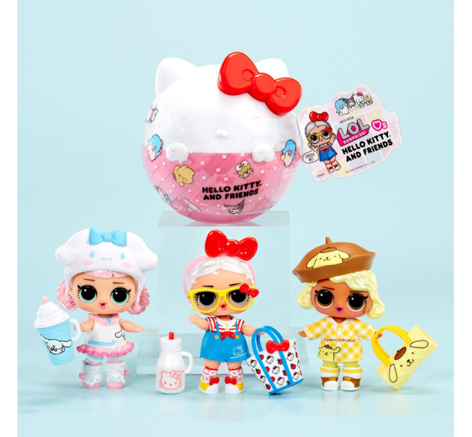 Детский игровой набор с куклой серии "Loves Hello Kitty" - Hello Kitty и друзья L.O.L. Surprise! 523840