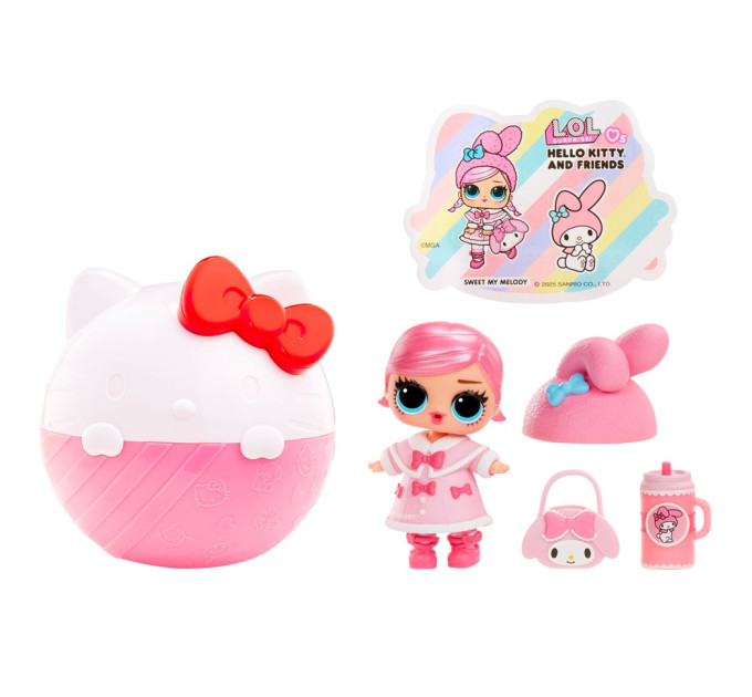 Детский игровой набор с куклой серии "Loves Hello Kitty" - Hello Kitty и друзья L.O.L. Surprise! 523840