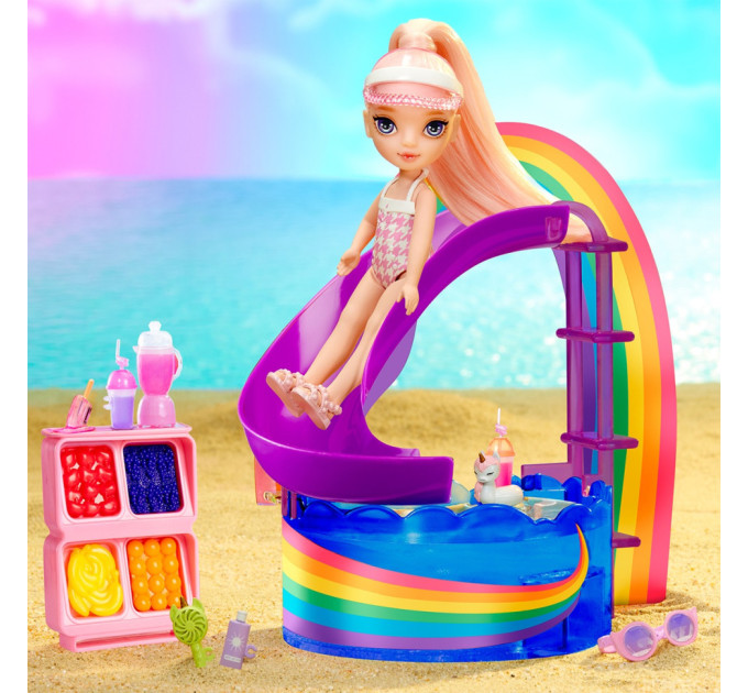 Детский игровой набор с куклой серии "Littles" - Счастливый праздник в бассейне Rainbow High 522249