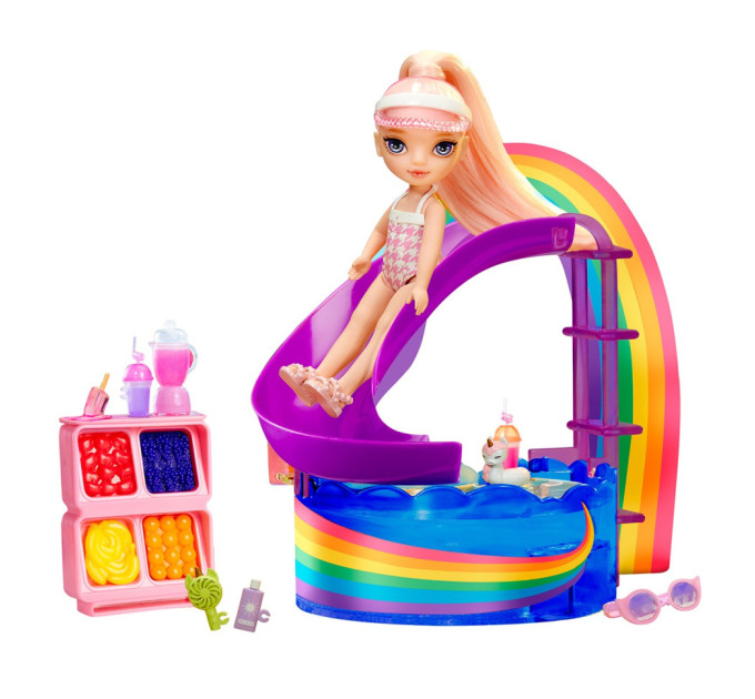 Детский игровой набор с куклой серии "Littles" - Счастливый праздник в бассейне Rainbow High 522249