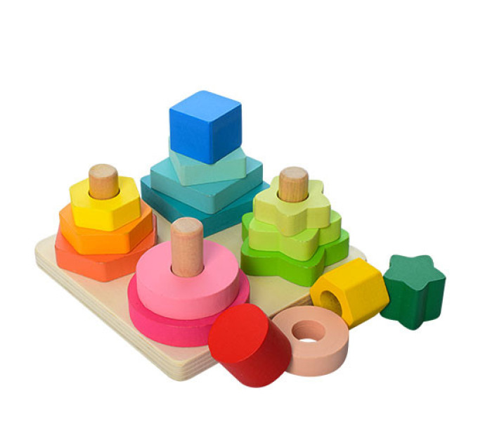 Развивающий набор Геометрика MD 1190 деревянный