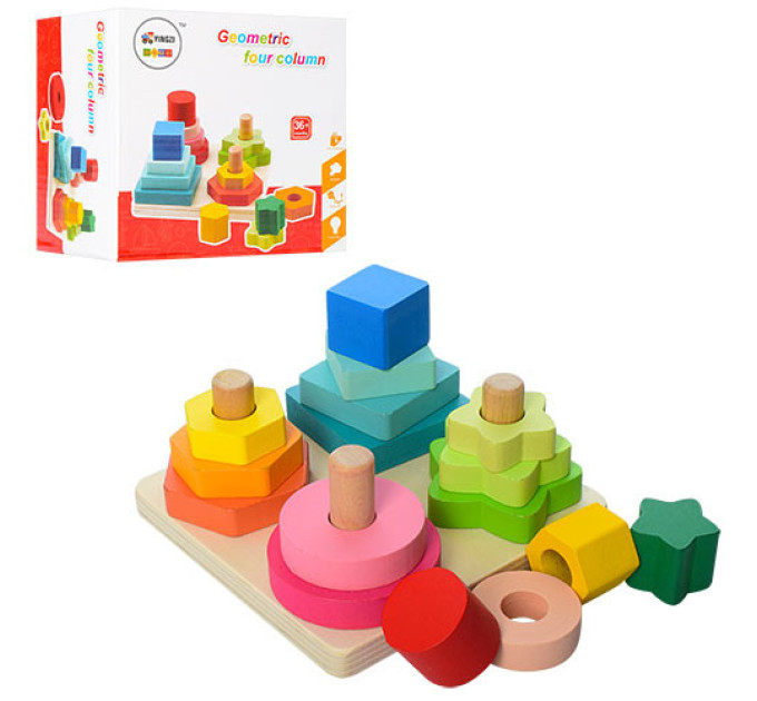 Развивающий набор Геометрика MD 1190 деревянный
