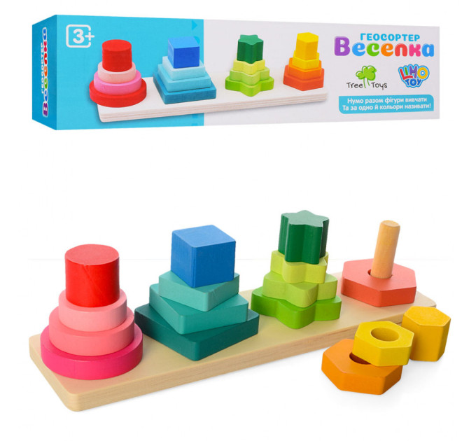 Развивающий набор Геометрика MD 1216 деревянный