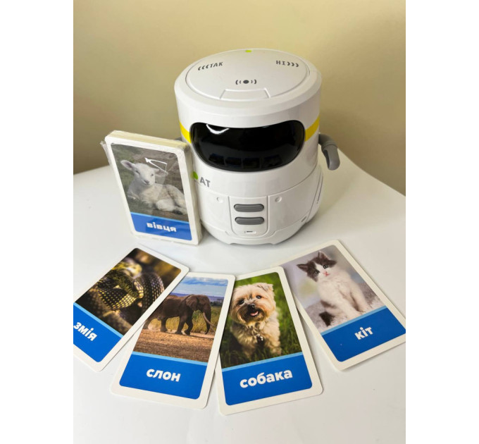 Умный робот с обучающими карточками AT-ROBOT 2 AT002-01-UKR сенсорное управление