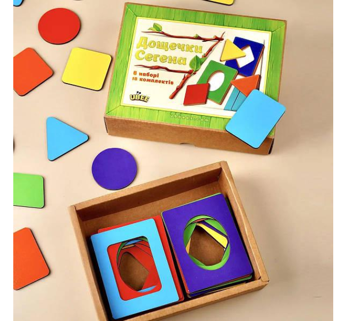 Вкладыши Доски Сегена "фигуры, цвета" (ПСД212) PSD212