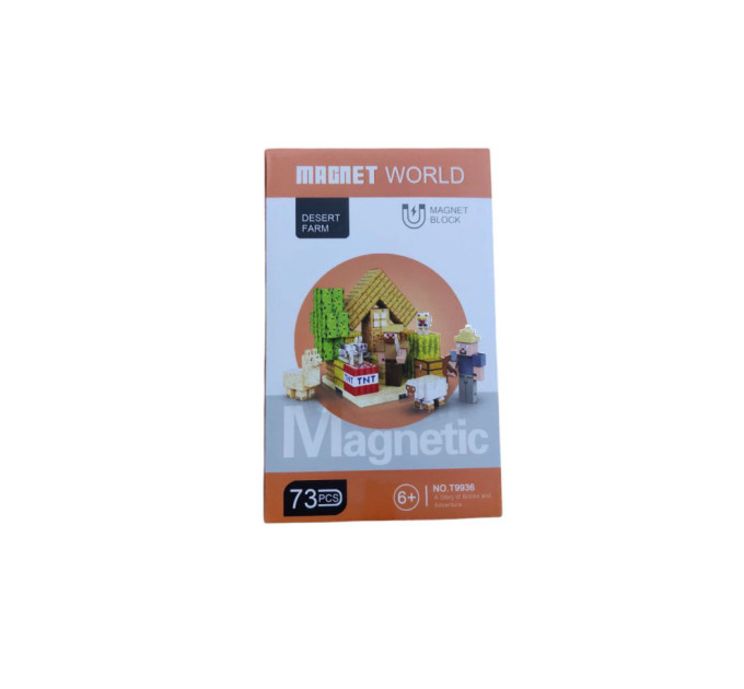 Детский магнитный конструктор "Майнкрафт" T9936, 73 детали