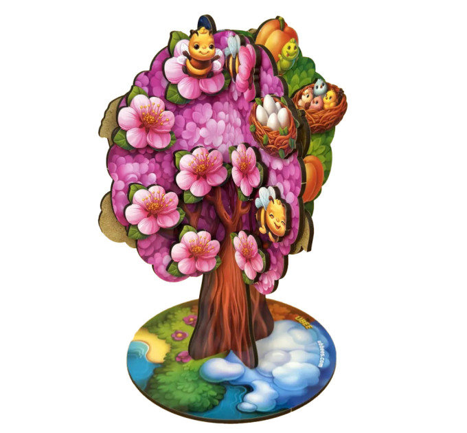 Детская настольная игра "Времена года абрикоса" (ПСД295) PSD295 деревянная