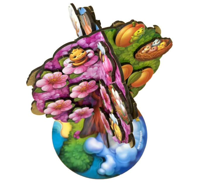 Детская настольная игра "Времена года абрикоса" (ПСД295) PSD295 деревянная