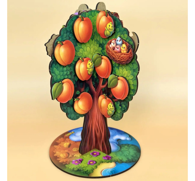 Детская настольная игра "Времена года абрикоса" (ПСД295) PSD295 деревянная