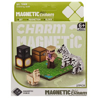 Детский магнитный конструктор Minecraft 9966, 27 деталей