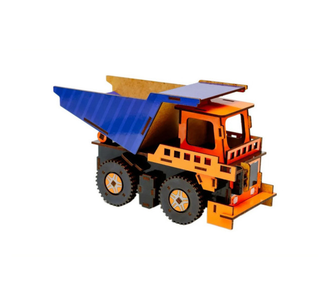 Деревянный 3D конструктор Самосвал Puz-00920, 96 деталей