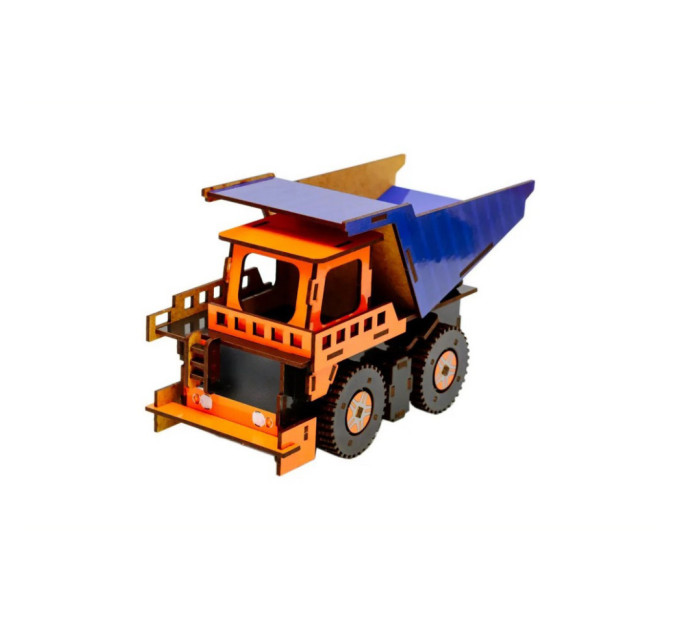 Деревянный 3D конструктор Самосвал Puz-00920, 96 деталей