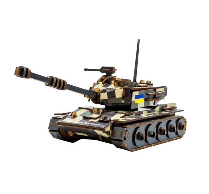 Деревянный 3D конструктор Танк 162-0074, 162 детали