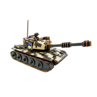 Деревянный 3D конструктор Танк 162-0074, 162 детали