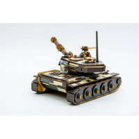 Деревянный 3D конструктор Танк 162-0074, 162 детали