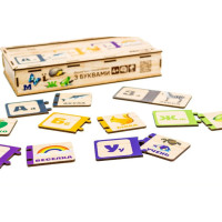 Деревянная детская головоломка с буквами Puz-22335 Деревянная детская головоломка с буквами Puz-22335