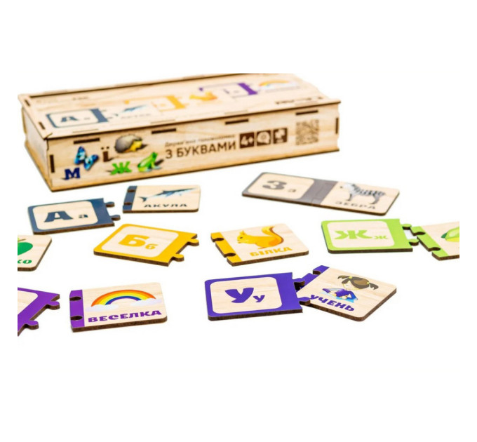 Деревянная детская головоломка с буквами Puz-22335