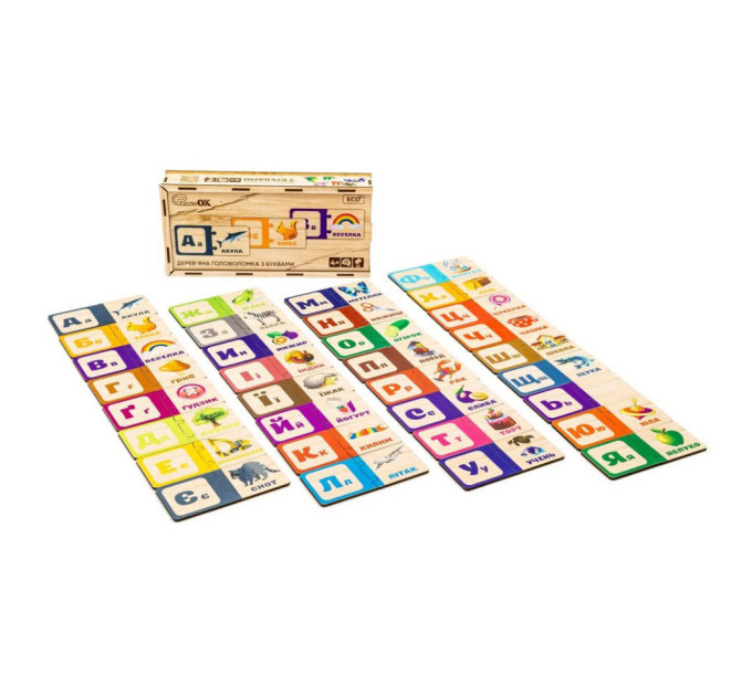 Деревянная детская головоломка с буквами Puz-22335