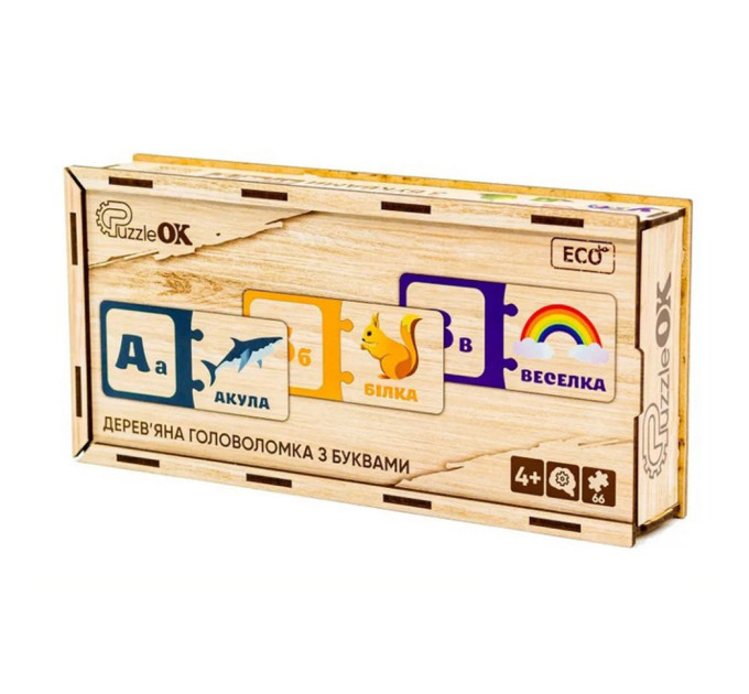 Деревянная детская головоломка с буквами Puz-22335